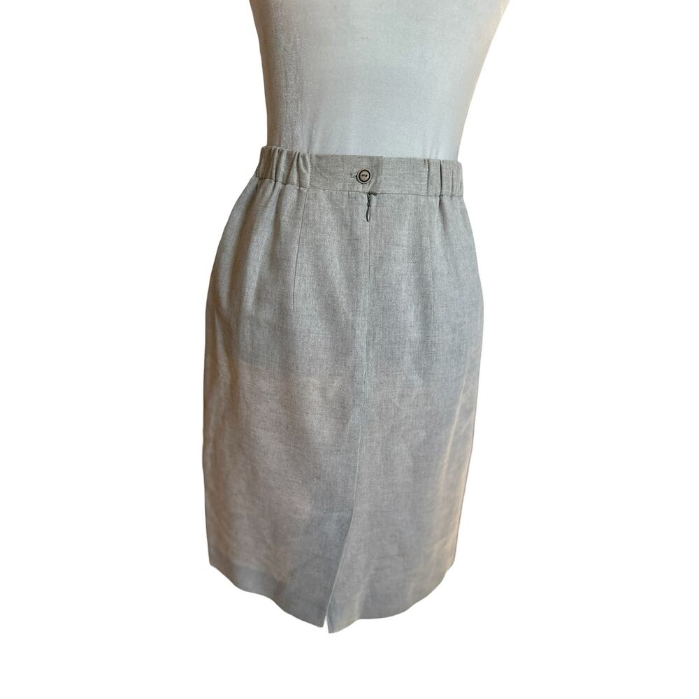 Harve Bernard 2pc. Linen & Cotton Striped Jacket & Skirt Set, Size 4 - Picture 8 of 10